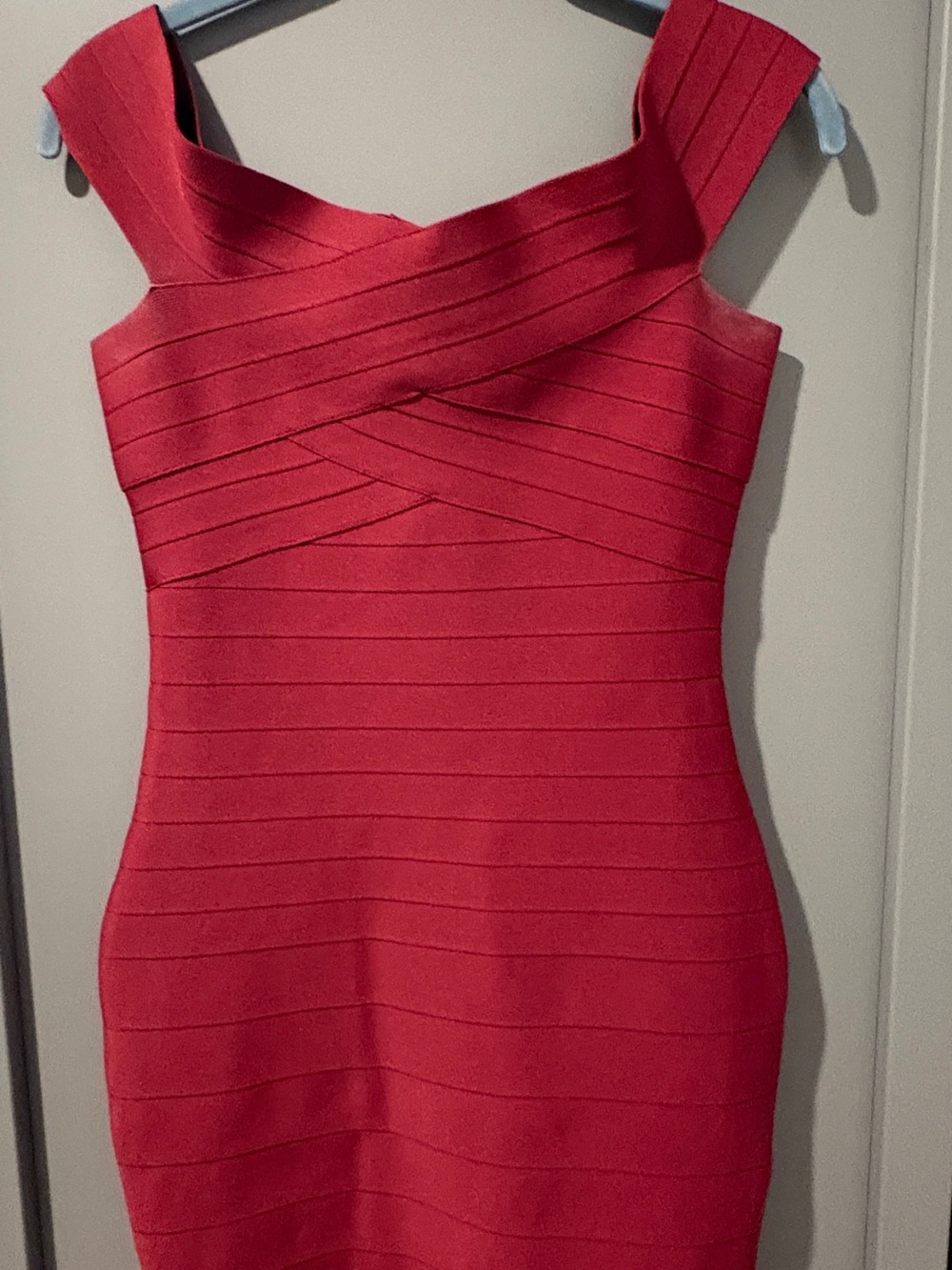 Red Off-Shoulder Bandage Dress